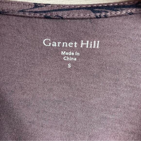 Garnet Hill Plum Navy Paisley Floral Knit Maxi Dress Small - Picture 6 of 8